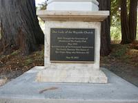 OUR-067d Our Lady statue plaque.JPG